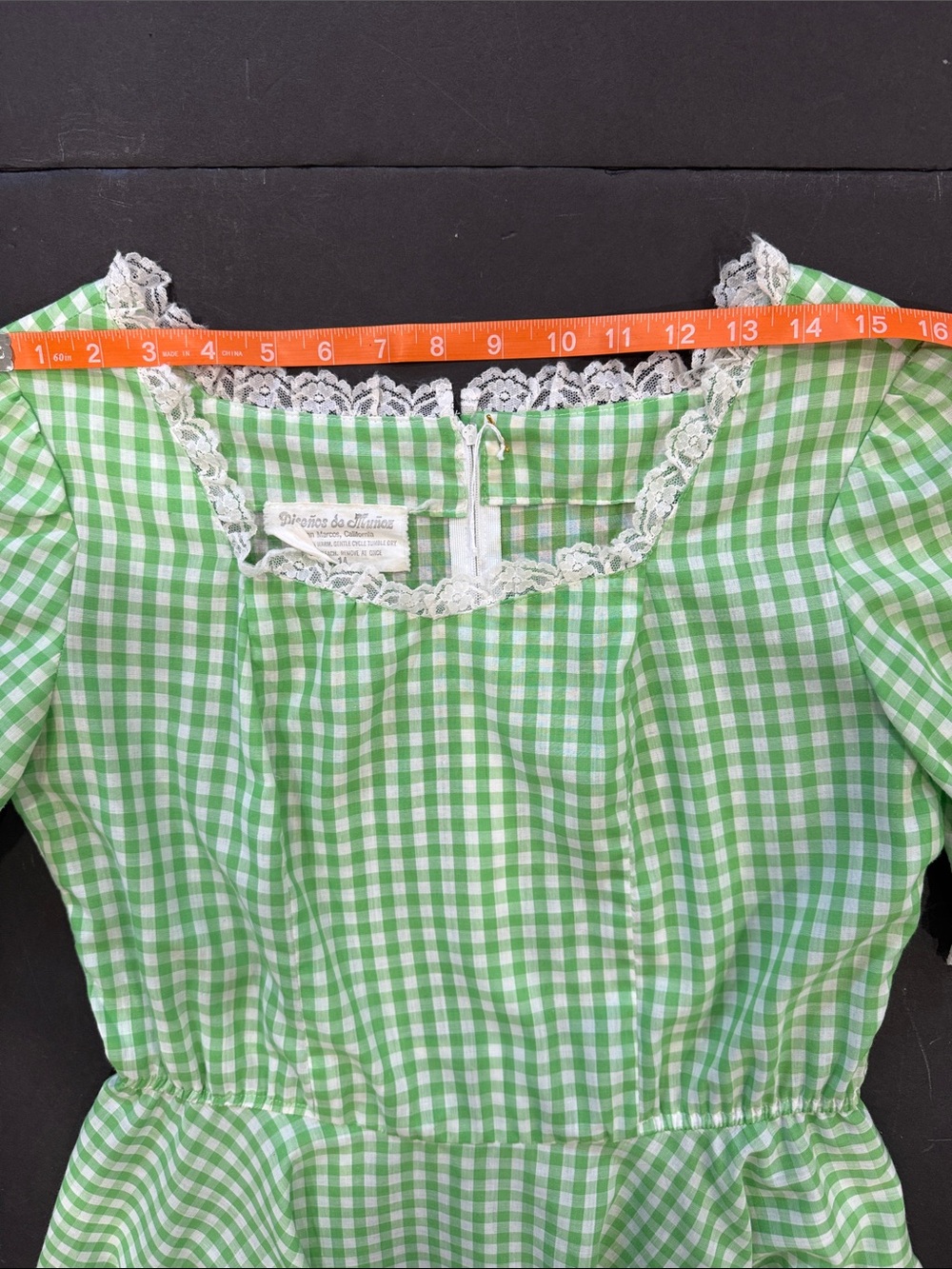 Vintage Gingham Western Baby Doll Dress - Picture 9 of 15